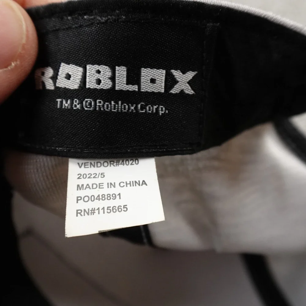 Roblox Hat Boys Gray OSFM Adjustable Snap Back Cap Game Gaming Gamer Youth Child